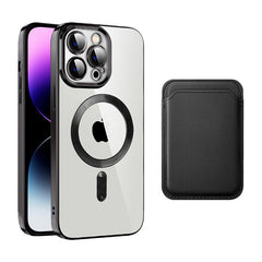Transparent Magnetic Card Holder TPU Case for iPhone 16 Series Transparent Magnetic Card Holder TPU Case for iPhone 16 Series