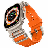 Silicone Watch Strap with Stainless Steel Connector and Buckle