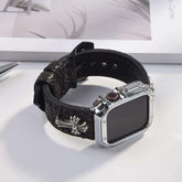 Litschi-Grain-Lederband mit Kreuzblume