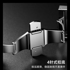 Silicone Strap with Stainless Steel Connector & Folding Clasp