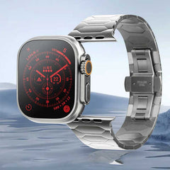 Stainless Steel  Watch Strap with Snap Clasp