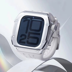 46mm Luxury Watch Band of Stainless Steel Case with Silicone Strap