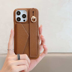 Wallet Card Holder Phone Case with Wrist Strap for iPhone 13 Series