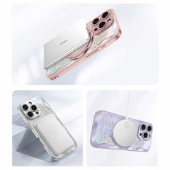 Rose Pink Wavy Shell Texture Rabbit Magsafe (Magnetic) Stand Phone Case for iPhone 12 Series