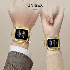 46mm Luxury Watch Band of Stainless Steel Case with Silicone Strap